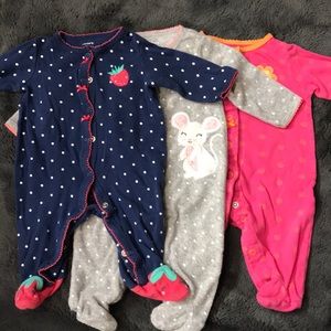 3 pair carters pajamas